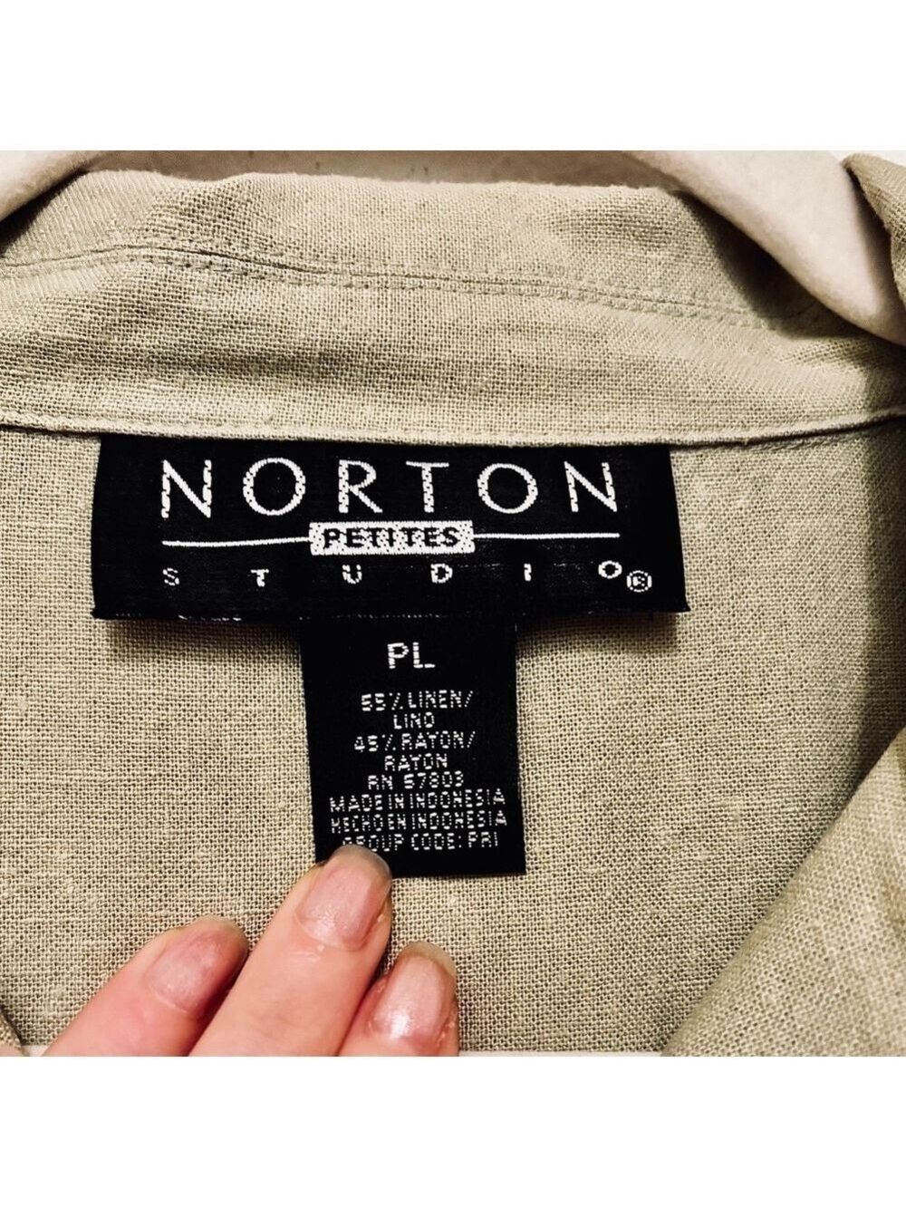 Norton Vintage Light Green Petite Button Down Jacket - Picture 11 of 11